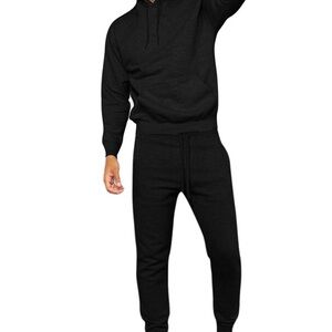 Richer Poorer Men Black Sweat Set